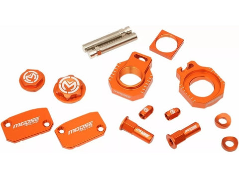 Kit Acessórios Alumínio MOOSE RACING KTM SX 125/150 16-22, SX 250 14-22, SX-F 250/350 14-22, SX-F 450 14-21 Laranja