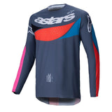 Camisola ALPINESTARS TECHSTAR DREEM Cinza/Rosa/Azul/Vermelho 2025