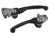 Par Manetes Articuladas INQUEBRÁVEIS POLISPORT PIVOT HUSQVARNA FC 250/350/450 22-24, TC 125/250 22-24 Preto (BREMBO)