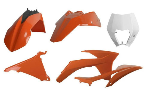 Kit de Plásticos POLISPORT para KTM EXC/EXC-F 12-13 Cor Original