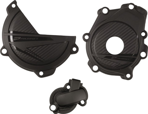 Protecção de Tampa de Embraiagem, Ignição e Bomba de Água POLISPORT KTM SX-F 450 23-24 Preto