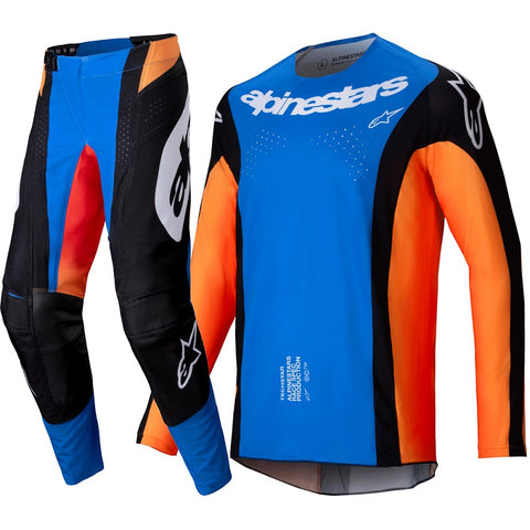 Conjunto ALPINESTARS TECHSTAR MELT Laranja/Azul 2025