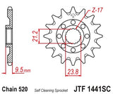 Pinhão de Ataque JT SELF CLEANING SUZUKI RMZ 450 05-12, RMX 450Z 10-19