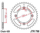 Cremalheira Aço JT para SUZUKI RM 80 82-01, RM 85 02-24