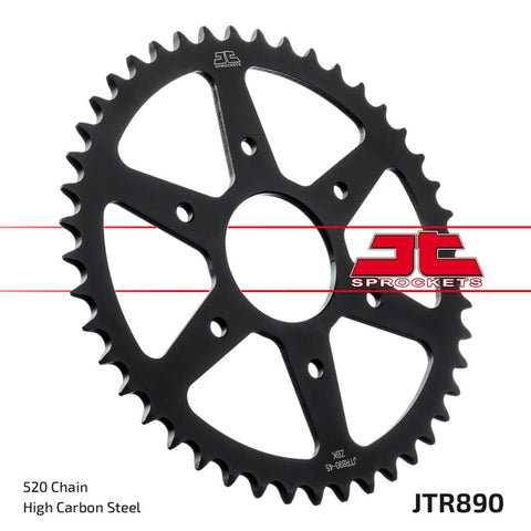 Cremalheira Aço JT HUSQVARNA SVARTPILEN 125 21-24, SVARTPILEN 401 18-24, VITPILEN 401 18-24