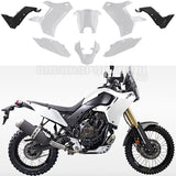 Kit de Plásticos RACETECH para YAMAHA TÉNÉRÉ 700 19-24 Branco/Preto