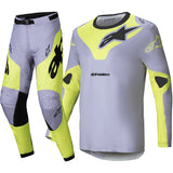 Conjunto ALPINESTARS RACER VEIL Cinza/Amarelo Flúor 2025