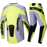 Conjunto ALPINESTARS RACER VEIL Cinza/Amarelo Flúor 2025