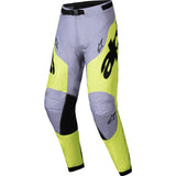 Conjunto ALPINESTARS RACER VEIL Cinza/Amarelo Flúor 2025