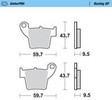 Pastilhas Travão Trás MOTO-MASTER SINTERPRO RACING GP HONDA CRF 450L 19-20, CRF 450RL 21-23