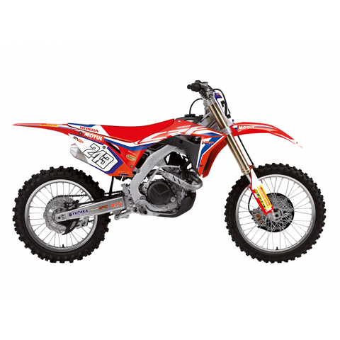 Kit de autocolantes e capa de assento BLACKBIRD RÉPLICA TEAM HRC HONDA 2019 CRF 250R/RX 18-20, CRF 450R/RX 17-20