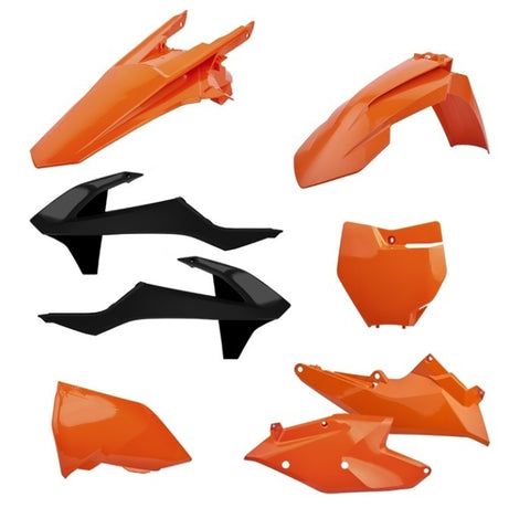 Kit de Plásticos POLISPORT para KTM EXC/EXC-F 17-19 Laranja/ Preto OEM 17