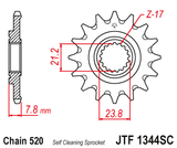 Pinhão de Ataque JT SELF CLEANING HONDA CRF 250R 18-21, CRF 250RX 19-21