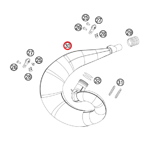 Escape Original KTM 250/300 EXC 2T 11-16 SX 12-16